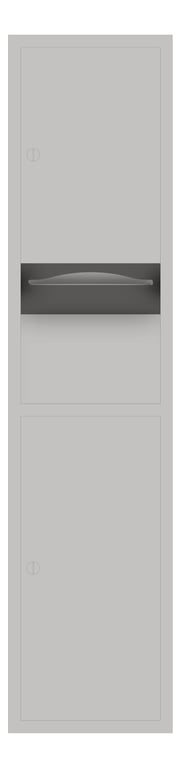 Front Image of CombinationUnit Recessed ASIJDMacDonald Traditional PaperDispenser WasteBin 26L