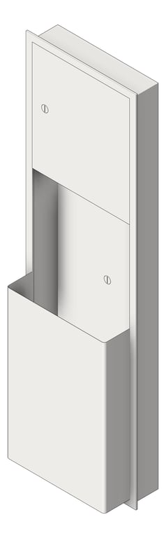 Image of CombinationUnit Recessed ASIJDMacDonald Traditional PaperDispenser WasteBin 46L