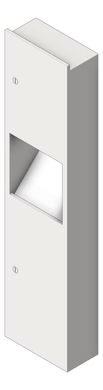 3D Shaded Image of CombinationUnit SurfaceMount  ASIJDMacDonald Simplicity PaperDispenser WasteBin 26.5L