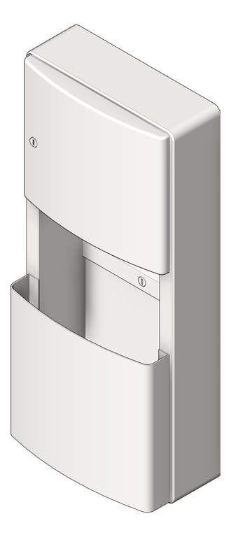 3D Shaded Image of CombinationUnit SurfaceMount ASIJDMacDonald Roval PaperDispenser WasteBin 11.2L