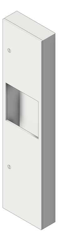 3D Shaded Image of CombinationUnit SurfaceMount ASIJDMacDonald Simplicity PaperDispenser WasteBin 16L