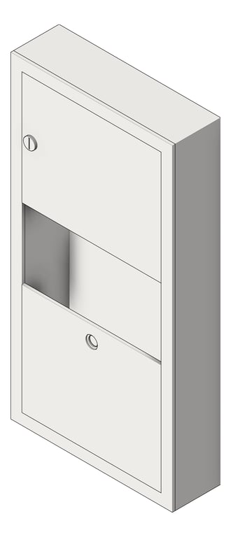 Image of CombinationUnit SurfaceMount ASIJDMacDonald Traditional PaperDispenser WasteBin 7.6L