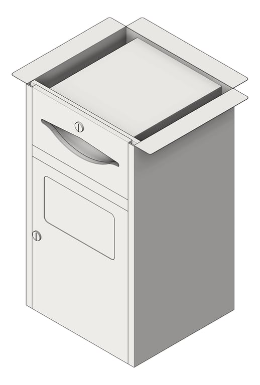 Image of CombinationUnit UnderBench ASIJDMacDonald Traditional PaperDispenser WasteBin 38L
