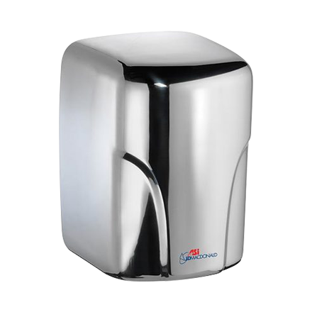 10-0197-2-92_ASIJDMacDonald_Turbo_Dri_Hand_Dryer_Polished_Stainless_Steel.png Image of HandDryer SurfaceMount ASIJDMacDonald TurboDri