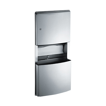 10-204623_ASIJDMacDonald_Paper_Towel_Dispenser__Waste_Bin_Recessed_Roval_Web.png Image of CombinationUnit Recessed ASIJDMacDonald Roval PaperDispenser WasteBin 11.2L