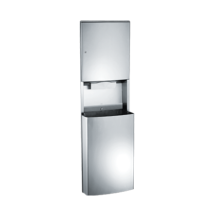 10-20469_ASIJDMacDonald_Paper_Towel_Dispenser__Waste_Bin_Recessed_Roval_Web.png Image of CombinationUnit Recessed ASIJDMacDonald Roval PaperDispenser WasteBin Removable 56L