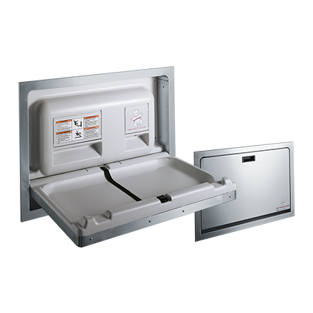 10-9013_ASIJDMacDonald_Parallel_Recessed_Baby_Change_Station_Full_Stainless_Steel_Web.png Image of BabyChangeStation Recessed ASIJDMacDonald Parallel StainlessSteel