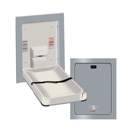 10-9017_ASIJDMacDonald_Vertical_Recessed_Baby_Change_Station_Clad_Stainless_Steel_Web.png Image of BabyChangeStation Recessed ASIJDMacDonald Vertical StainlessSteelClad