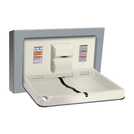 10-9018-9_ASIJDMacDonald_Parallel_Surface_Mount_Baby_Change_Station_Clad_Stainless_Steel_Web.png Image of BabyChangeStation SurfaceMount ASIJDMacDonald Parallel StainlessSteelClad