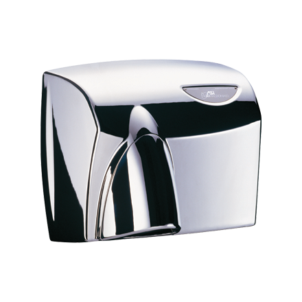 HDABPSSPC-AUTOBEAM-Hand-Dryer-Polished-Stainless-Steel-Polished-Chrome-Nozzle.png Image of HandDryer SurfaceMount ASIJDMacDonald Autobeam
