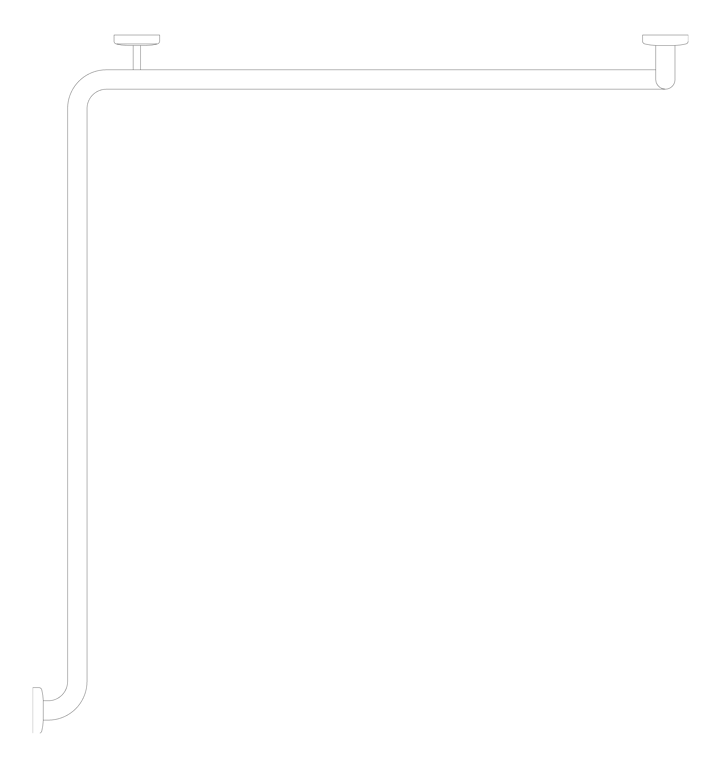 Plan Image of GrabRail 90deg ASIJDMacDonald Corner LH GermShield