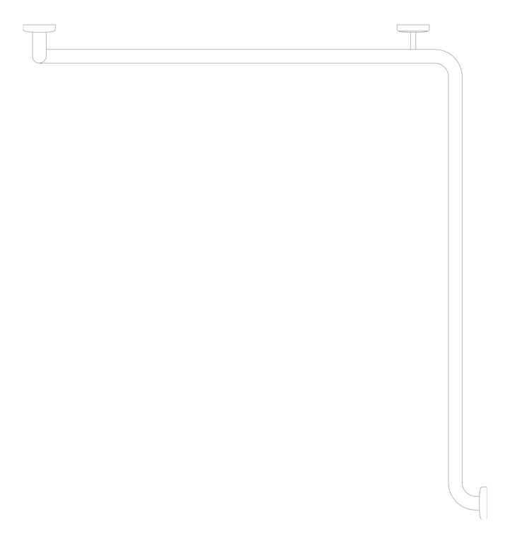 Plan Image of GrabRail 90deg ASIJDMacDonald Corner RH GermShield