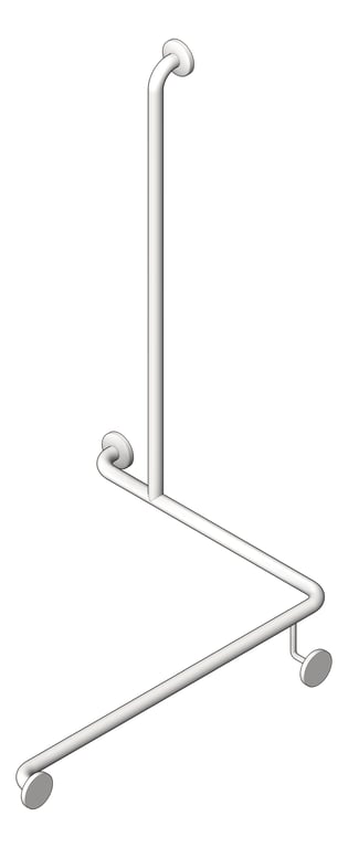 3D Shaded Image of GrabRail Tshape ASIJDMacDonald Corner RH