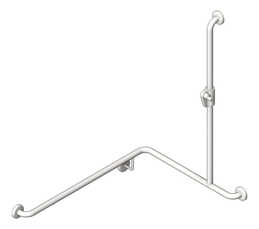 3D Shaded Image of ShowerRail TShape ASIJDMacDonald Corner LH