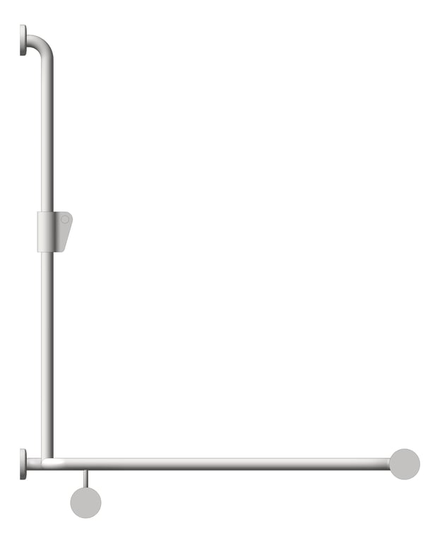 Left Image of ShowerRail TShape ASIJDMacDonald Corner LH