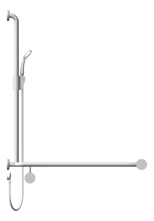 Left Image of ShowerRail TShape ASIJDMacDonald Corner LH ShowerKit