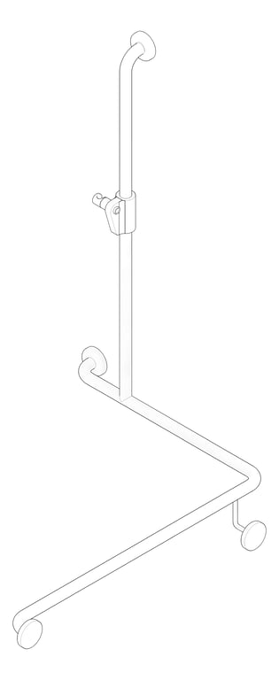 3D Documentation Image of ShowerRail TShape ASIJDMacDonald Corner RH