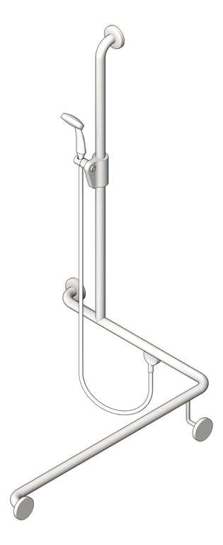 ShowerRail TShape ASIJDMacDonald Corner RH ShowerKit