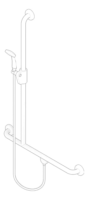 3D Documentation Image of ShowerRail TShape ASIJDMacDonald LH ShowerKit