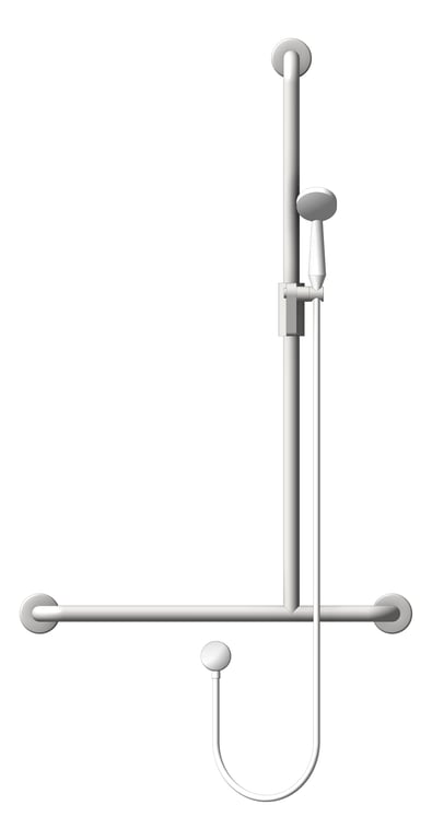 Front Image of ShowerRail TShape ASIJDMacDonald RH ShowerKit