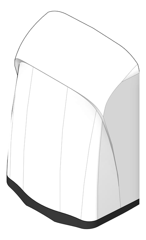 3D Shaded Image of HandDryer SurfaceMount ASIJDMacDonald Applause
