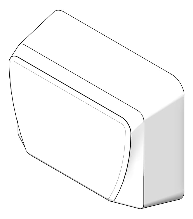 3D Shaded Image of HandDryer SurfaceMount ASIJDMacDonald TurboSlim