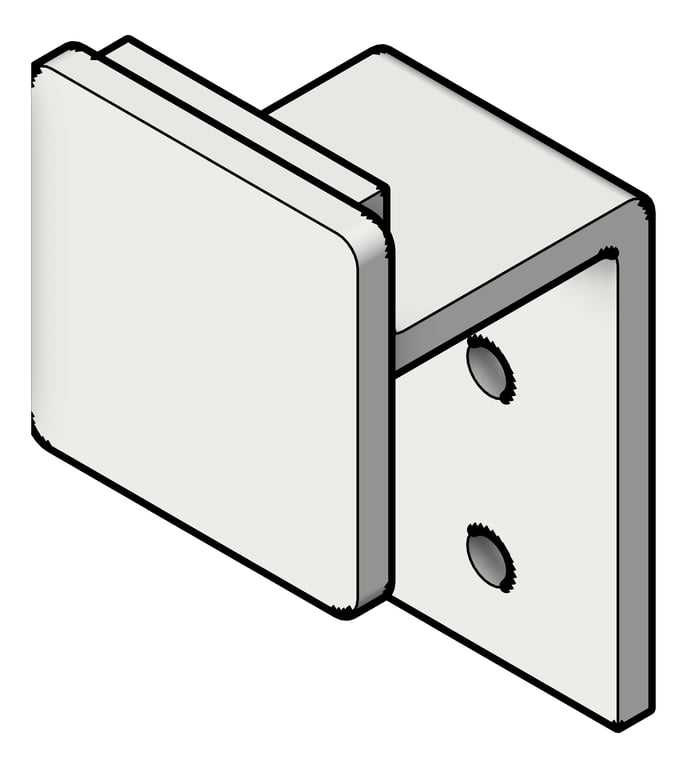 3D Shaded Image of ClothesHook SurfaceMount ASIJDMacDonald HeavyDuty