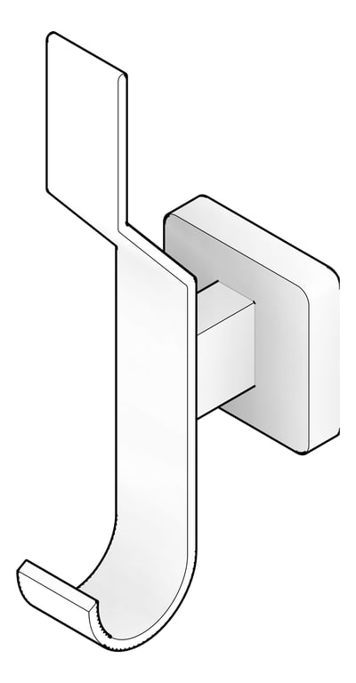 3D Documentation Image of HatCoatHook SurfaceMount ASIJDMacDonald