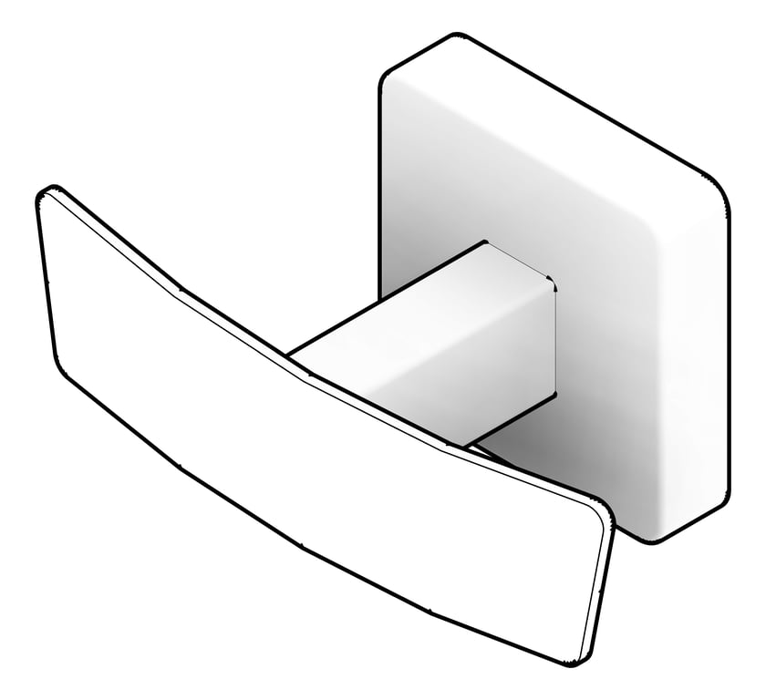 3D Documentation Image of RobeHook SurfaceMount ASIJDMacDonald Double StainlessSteel