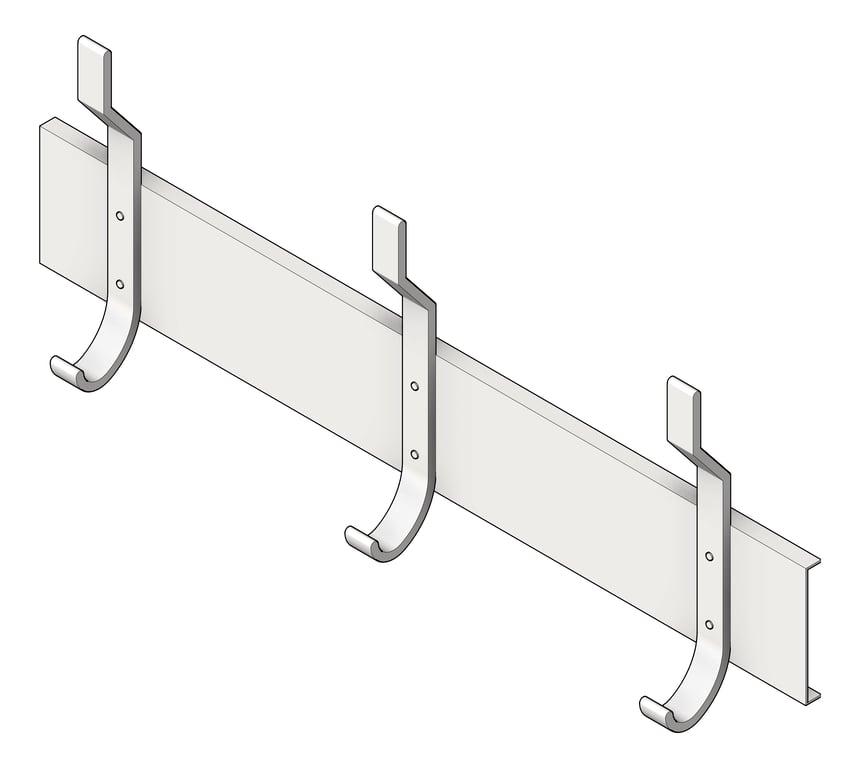 3D Shaded Image of UtilityHookStrip SurfaceMount ASIJDMacDonald