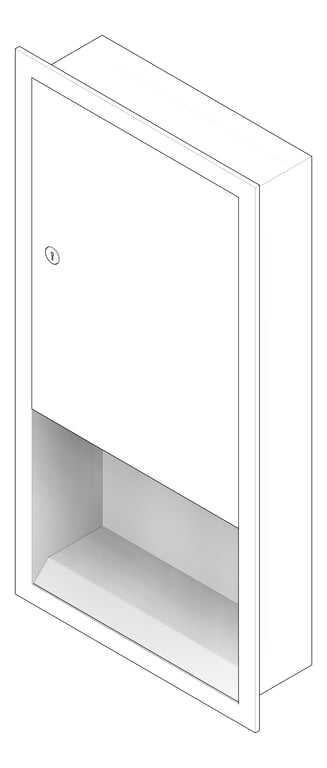 3D Documentation Image of PaperDispenser Recessed ASIJDMacDonald Traditional