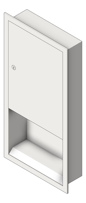 3D Shaded Image of PaperDispenser Recessed ASIJDMacDonald Traditional