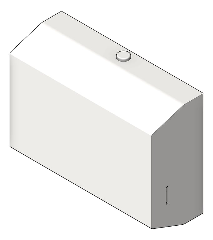3D Shaded Image of PaperDispenser SurfaceMount ASIJDMacDonald Traditional Petite