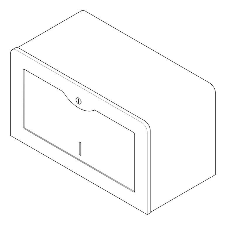 3D Documentation Image of PaperDispenser SurfaceMount ASIJDMacDonald Traditional SingleFold