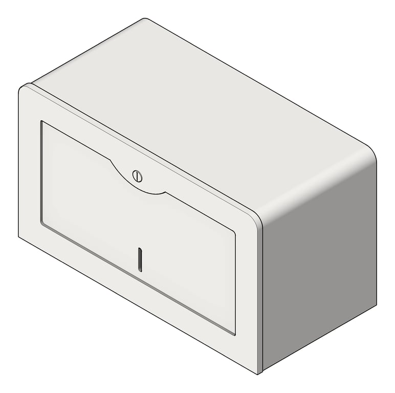 3D Shaded Image of PaperDispenser SurfaceMount ASIJDMacDonald Traditional SingleFold
