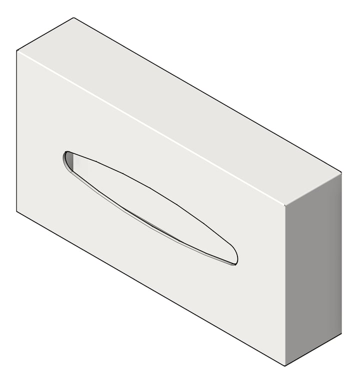 3D Shaded Image of TissueDispenser SurfaceMount ASIJDMacDonald