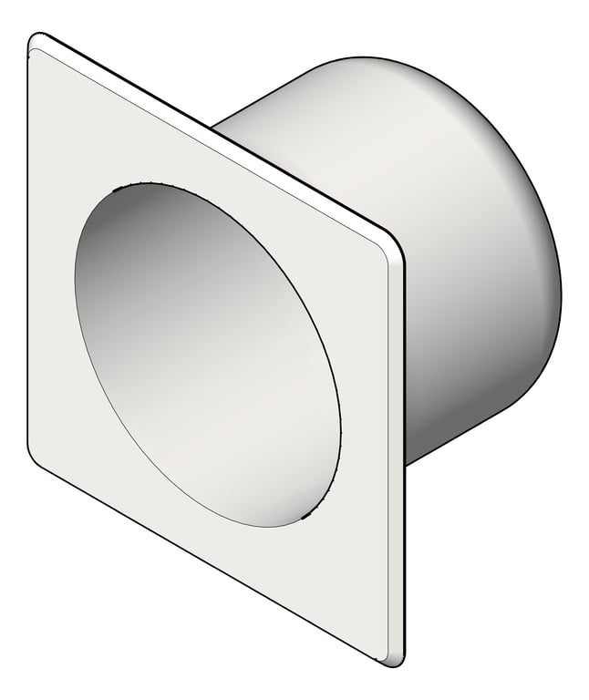 3D Shaded Image of ToiletRollHolder Recessed ASIJDMacDonald FrontMount Security Square