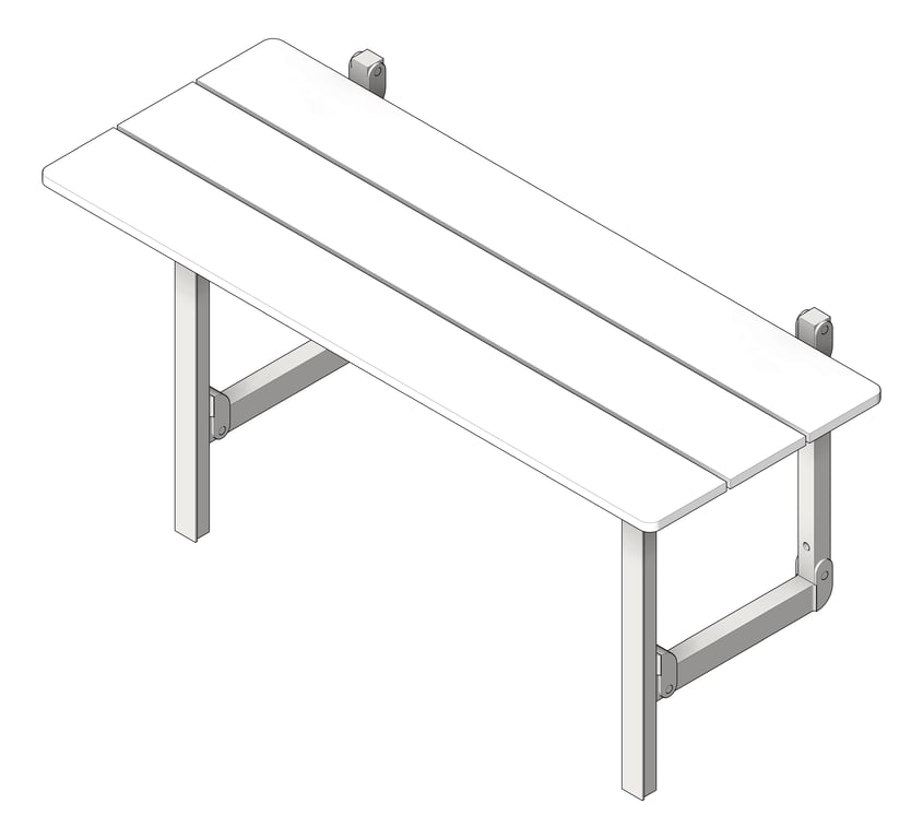 3D Shaded Image of ShowerSeat Folding ASIJDMacDonald Accessible