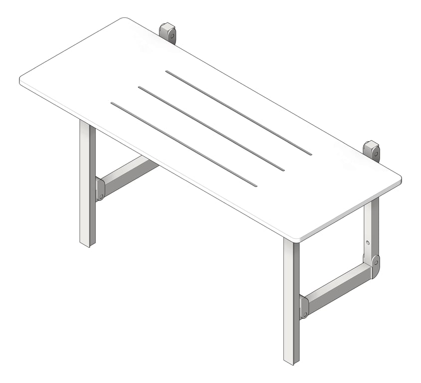 3D Shaded Image of ShowerSeat Folding ASIJDMacDonald Accessible Acrylic