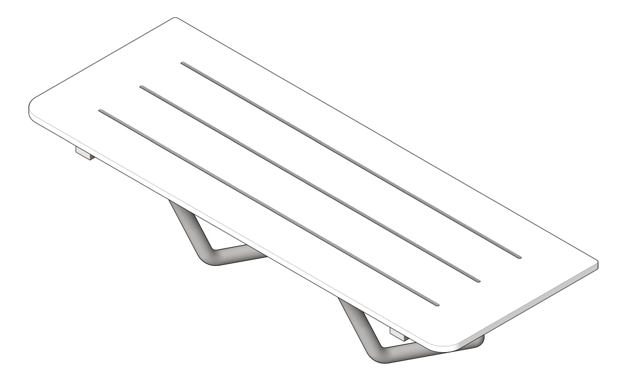3D Shaded Image of ShowerSeat Folding ASIJDMacDonald Accessible Phenolic