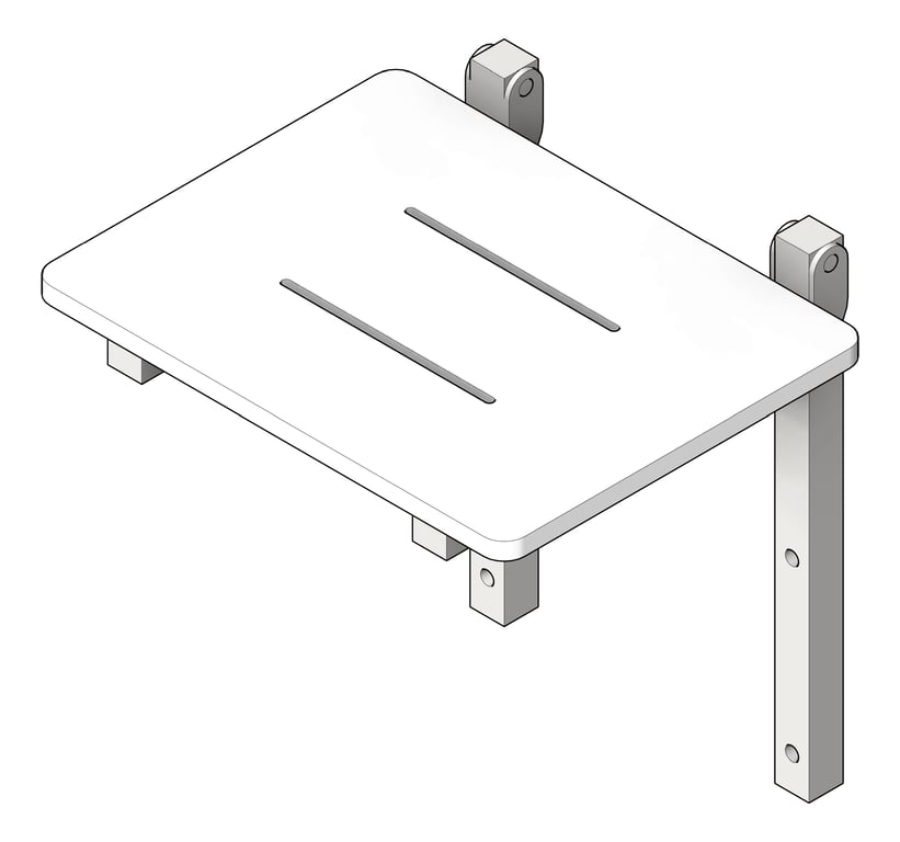 3D Shaded Image of ShowerSeat Folding ASIJDMacDonald Acrylic