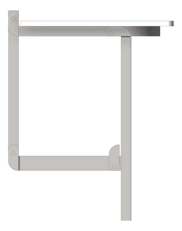 Left Image of ShowerSeat Folding ASIJDMacDonald Acrylic Leg