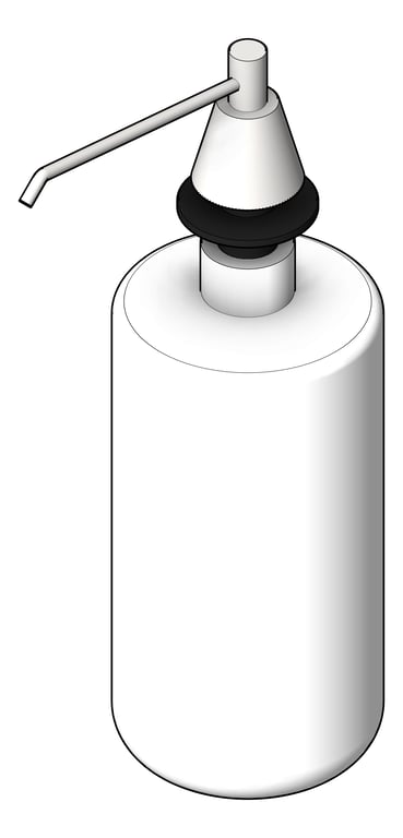 3D Shaded Image of SoapDispenser BenchMount ASIJDMacDonald