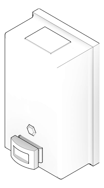 3D Documentation Image of SoapDispenser SurfaceMount ASIJDMacDonald SS Vertical