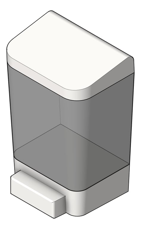 3D Shaded Image of SoapDispenser SurfaceMount ASIJDMacDonald Transparent