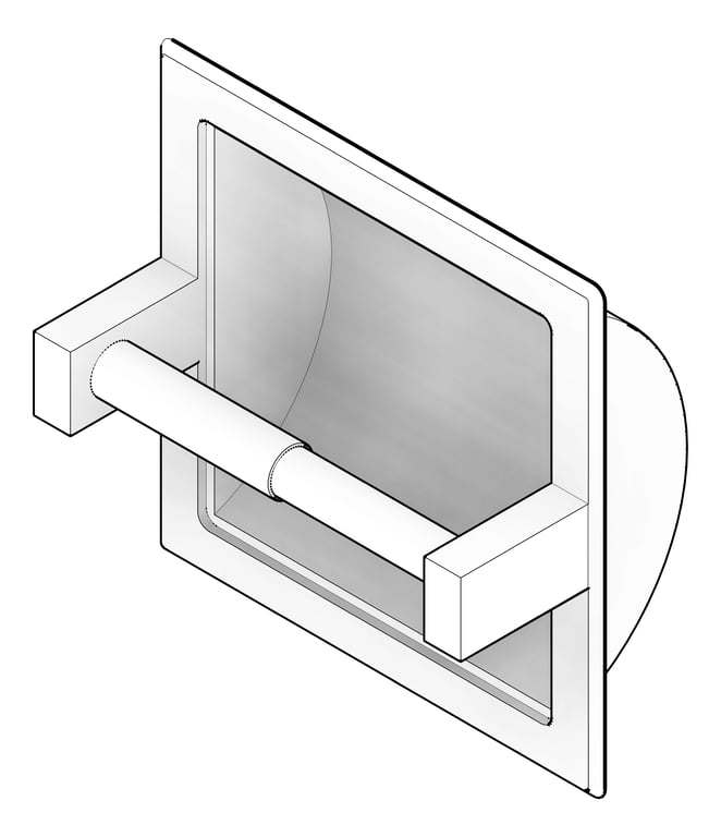 3D Documentation Image of ToiletRollHolder Recessed ASIJDMacDonald Single