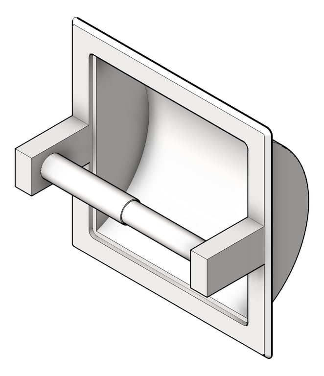 Image of ToiletRollHolder Recessed ASIJDMacDonald Single