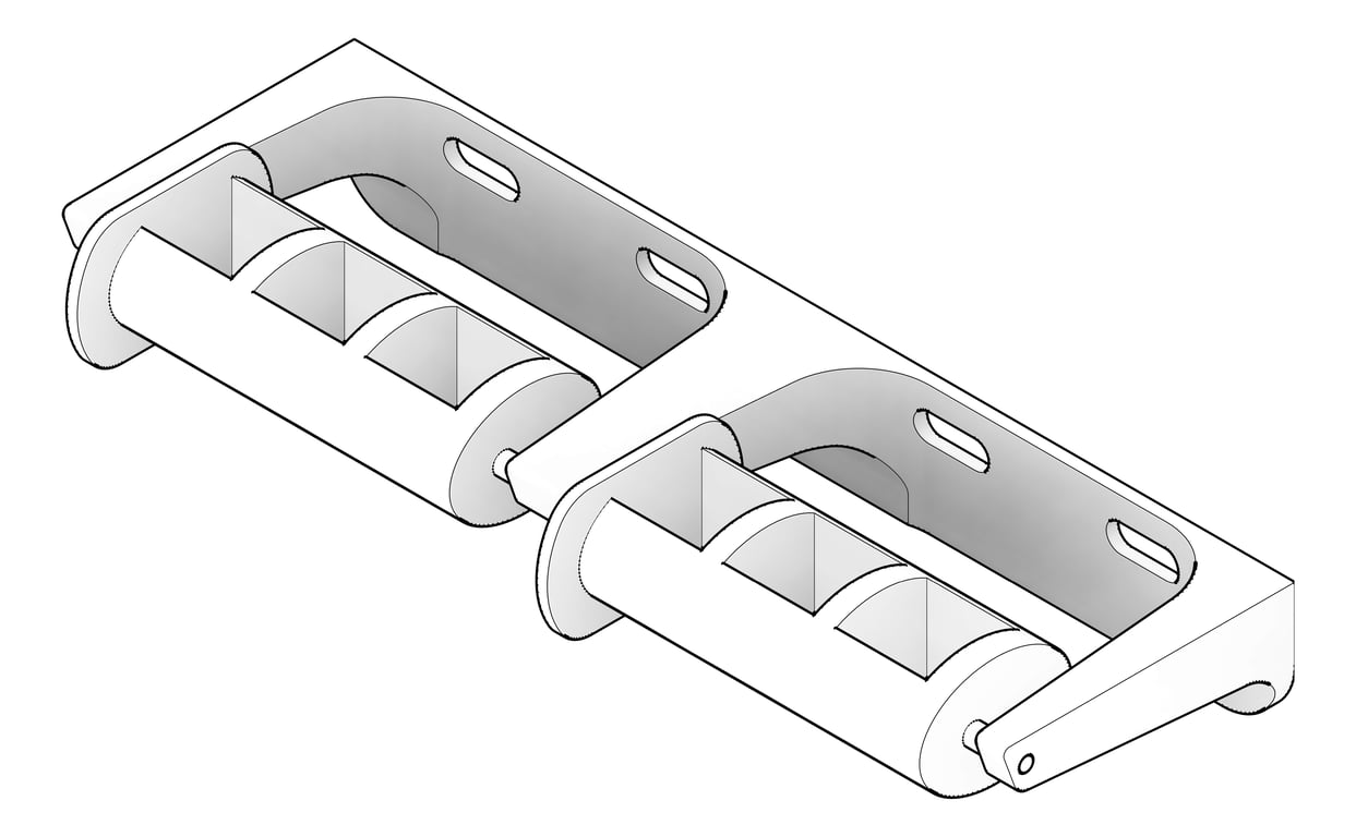 3D Documentation Image of ToiletRollHolder SurfaceMount ASIJDMacDonald Double