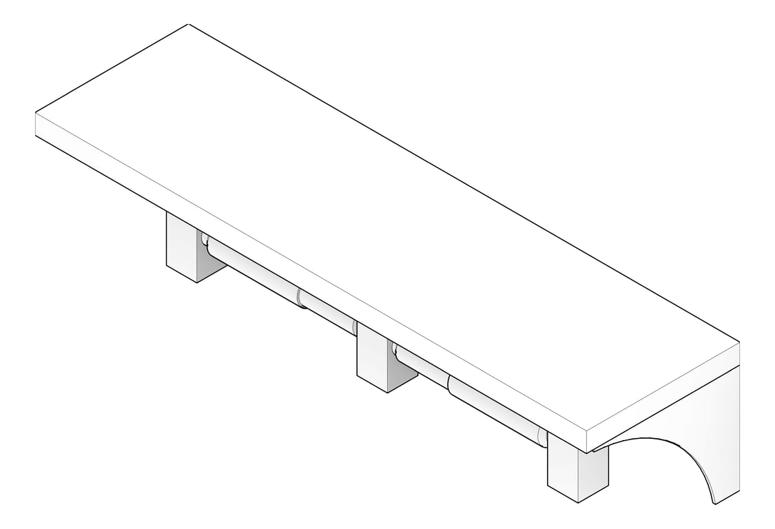 3D Documentation Image of ToiletRollHolder SurfaceMount ASIJDMacDonald Double Shelf