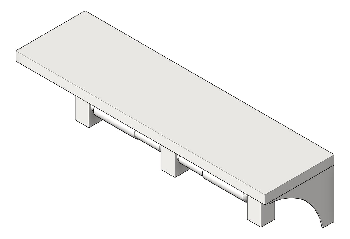 ToiletRollHolder SurfaceMount ASIJDMacDonald Double Shelf